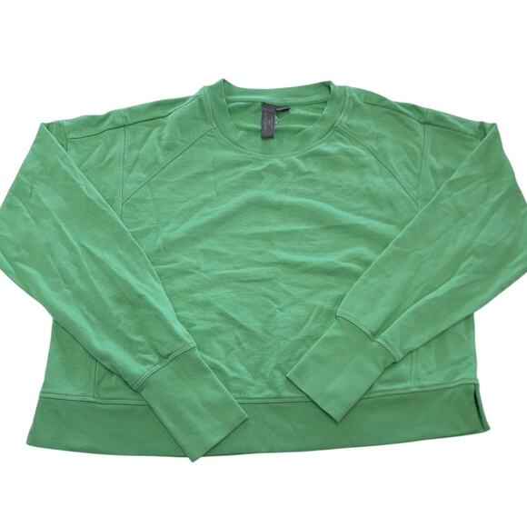 Sweaty Betty Sweatshirt Womens Small Green Cropped Crewneck Pullover SB5620C - Picture 1 of 9